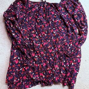 Betsey Johnson Pink and Red Floral Tunic